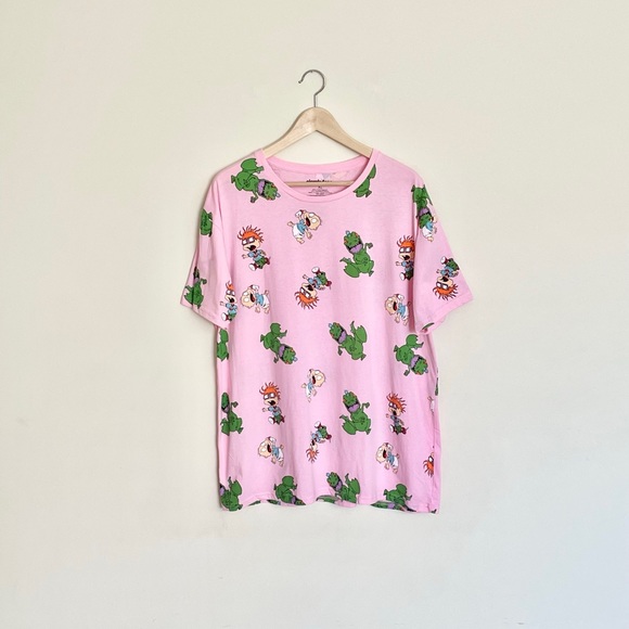 Nickelodeon Rugrats All Over Graphic Pink T Shirt Adult size XL - Picture 1 of 6